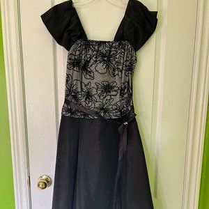 Women's Black -Lace Color Dress